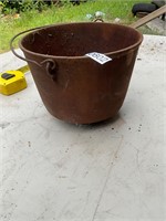 Cast iron footed pot