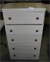 VINTAGE WOOD 5-DRAWER CHEST OF DRAWERS