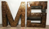 Metal Decorative Letters- Lot of 2- M & S