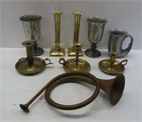 Brass, Pewter, Aluminum Tray Lot