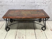 Cort Furniture Wood/Tile Top Cocktail Table w/ Met