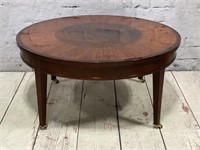 Baker Furniture Round Inlaid Coffee Table