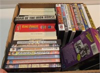 (15) DVDS & (10) VIDEO MOVIES MOSTLY WESTERNS.