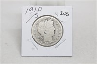 1910S Barber Half Dollar