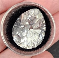 35.26 KT White Sapphire Cut Gemstone