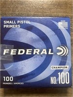 100ct. Small Pistol Primers - No. 100