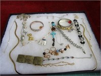 Showcase of jewelry. Earrings,necklaces,etc.
