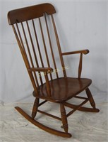 Vtg 1868 Shaker Colonial Wood Rocking Chair