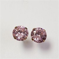 $300 10K  Pink Cz Earrings