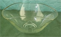 Personalized Glass Salad Bowl, R initial, 10x5