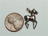 OF) Sterling silver horse pendant