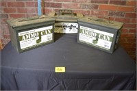 2 Metal military ammo cans( 1 has a few 12 gauge