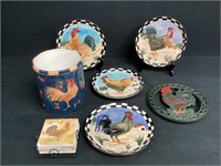 Rooster Plates, Trivet, Coasters & More