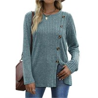 M  Sz M Fantaslook Women's Long Sleeve Crew Neck T