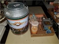 tin & box of candles