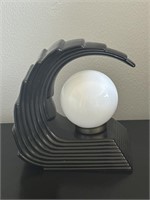 Art Deco Vintage Style Black Ceramic Lamp