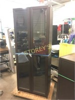 Glass Front 2dr Cabinet - 31 x 12 x 80