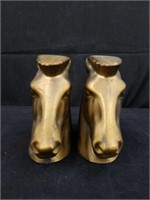 Pair of vintage horsehead bookends