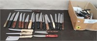 Box 24 Kitchen Knives, Lots of Steak Knives