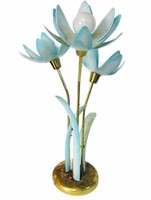 Mid-Cent. Flower Lamp, Plastic & Metal Base