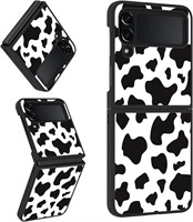 KANGHAR Galaxy Z Flip 4 Case  Tire Cow Print