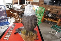 3ft Carved Wooden Eagle