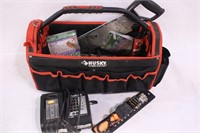 HUSKY Work Tool Bag With Saws, Wrenches lot
