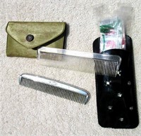 Vintage Accessories - Combs, Rain Scarf In Case