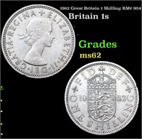 1962 Great Britain 1 Shilling KM# 904 Grades Selec