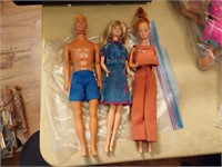 2 Barbie Dolls & Ken