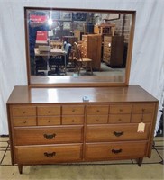 Hungerford solid mahogany 6 drawer dresser w/mirro