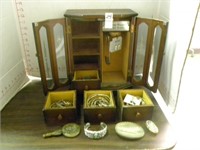 MUSICAL JEWELRY BOX AND CONTENTS