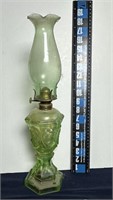 Green Fancy oil lamp 17”