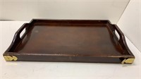 Table Tray Wooden Dark Brown