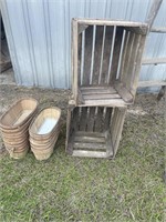 Wooden Crates and Baskets