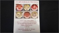$100 Wilz Pottery Gift Certificate
