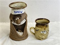 Face Pottery Mugs including Mark Hines