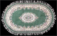 Persian Center Medallion Sculpted Wool Rug