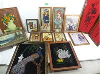 Qty of 14 Art Work - Vintage and Various Sizes