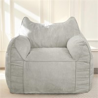 Bean Bag Chair High-Density Foam Filled  Grey