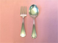 Sterling Silver Gorham Baby Spoon And Fork