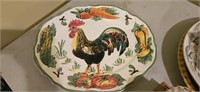 Italian Pottery Rooster Platter