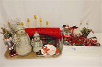 Assorted Christmas Decorations and Runner