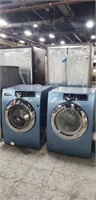 (2X'S) Samsung Metallic Blue Front Load Washer