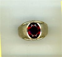 Ruby Gold Plated Rings S11 Men’s