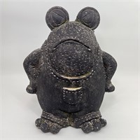 14" Frog Yard Decor - Wearing Overalls