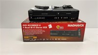 DVD recorder and 4 Head Hi-Fi stereo VCR W/box,