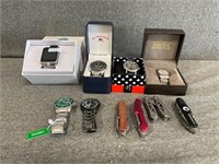 Nice Lot of Men's Watches & Knives