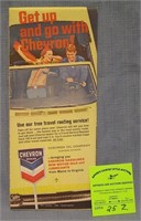 Vintage Chevron gasoline road map