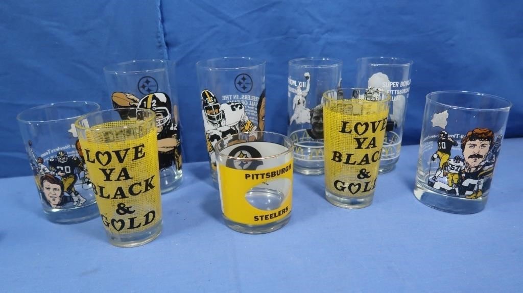 Steelers, McDonald's Collector Glasses B&G